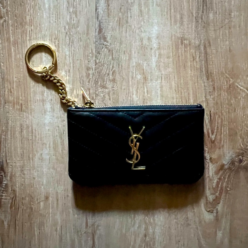 YSL coin keychain wallet
